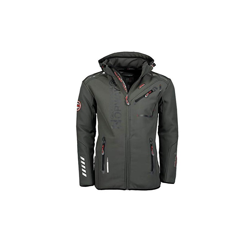 Geographical Norway Giacca Royaute Giubbotto Invernale Uomo 100% Poliestere Grigio Scuro