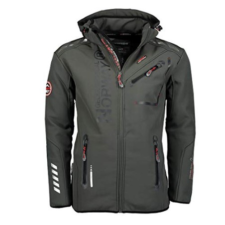 Geographical Norway Giacca Royaute Giubbotto Invernale Uomo 100% Poliestere Grigio Scuro