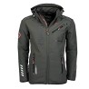 Geographical Norway Giacca Royaute Giubbotto Invernale Uomo 100% Poliestere Grigio Scuro