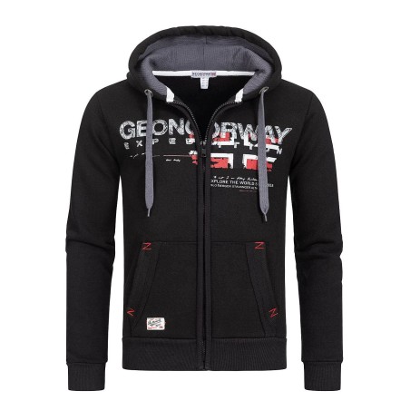 Geographical Norway - Felpa con Cappuccio in Pile, da Uomo, Modello Gisland, Disponibile in 4 Colori (S-XXXL)