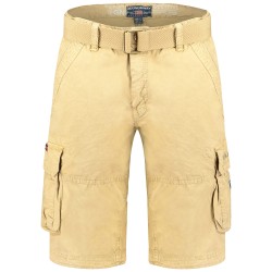 GEO NORWAY PIONEC - Bermuda Casual in Cotone da Uomo (Beige XL)