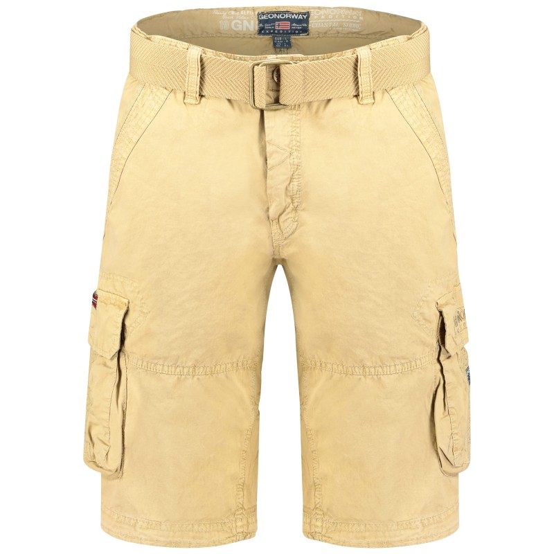 GEO NORWAY PIONEC - Bermuda Casual in Cotone da Uomo (Beige XL)
