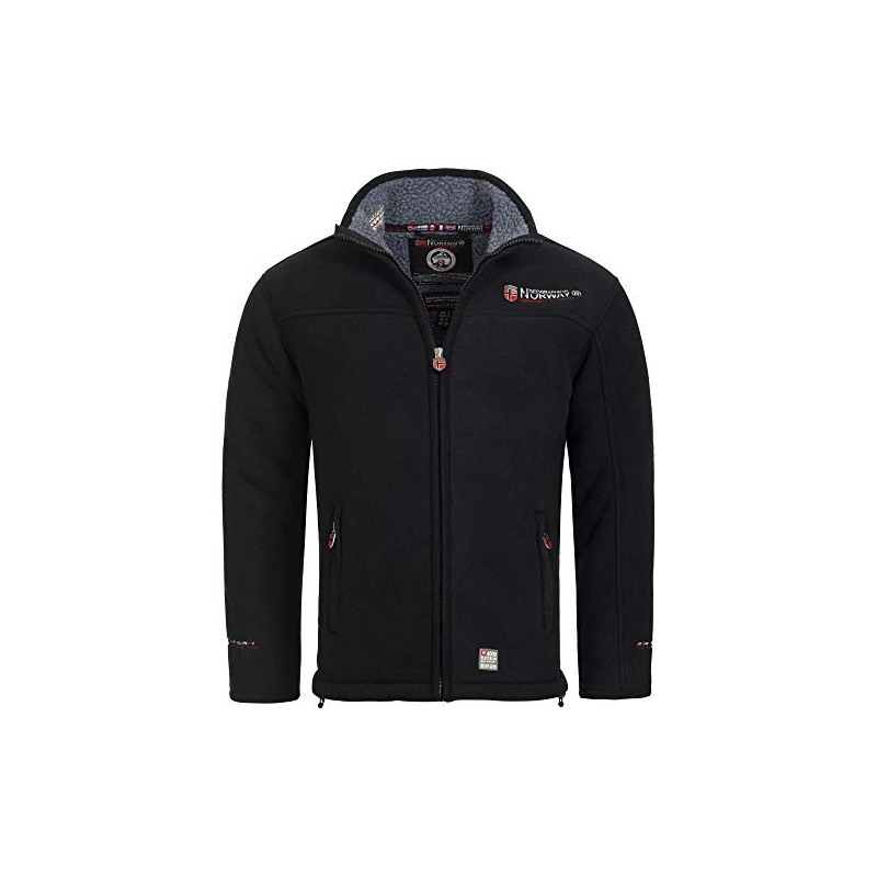 Geographical Norway - Giacca in pile Ureka da uomo, con calda fodera in pelliccia