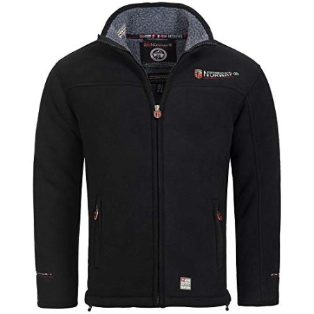 Geographical Norway - Giacca in pile Ureka da uomo, con calda fodera in pelliccia