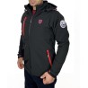 Threelands pioneer Giubbotto uomo softshell con Cappuccio da trekking, Giacca lavoro Tecnica per Escursionismo antivento e idror