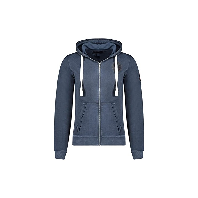 Geographical Norway Gionel Men - Felpa Cappuccio con Tasca A Canguro Uomo - Felpa Pullover Hoody Caldo A Maniche Lunghe - Abito 