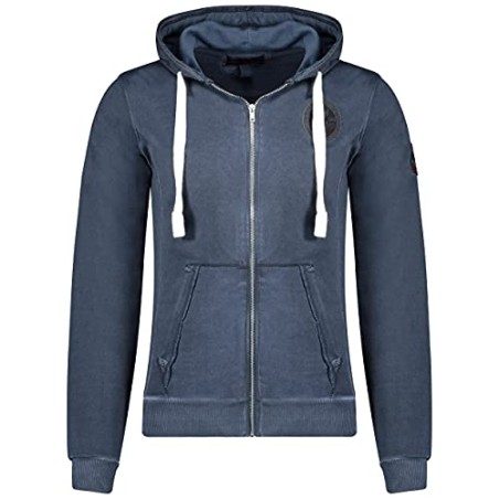 Geographical Norway Gionel Men - Felpa Cappuccio con Tasca A Canguro Uomo - Felpa Pullover Hoody Caldo A Maniche Lunghe - Abito 