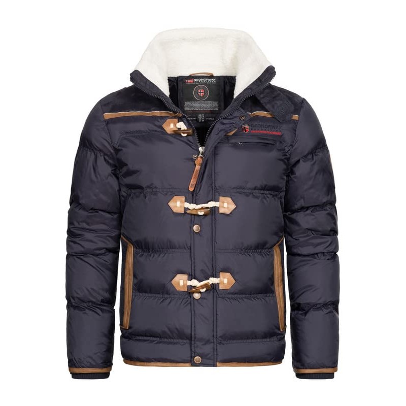 GEO NORWAY Amonai Men - Giacca da uomo invernale foderata di cappotto caldo - Giacca a vento a manica lunga