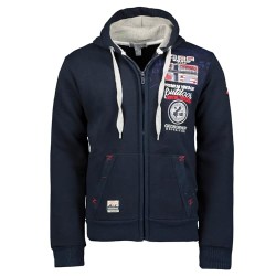 Geographical Norway Felpa Gotham Maglia Maniche Lunghe Uomo Zip Cappuccio WR650H/GN