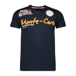Geographical Norway JOCEAN Men - Maglietta a maniche corte da uomo, con scollo a V, vestibilità regolare, a maniche corte, marca
