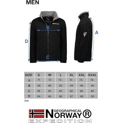 Geographical Norway TAMAZONIE MEN - Spessa E Calda Felpa Da Uomo Con Chiusura A Zip - Giacca Invernale Calda Da Uomo - Felpa A M