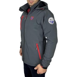 Threelands pioneer Giubbotto uomo softshell con Cappuccio da trekking, Giacca lavoro Tecnica per Escursionismo antivento e idror