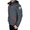 Threelands pioneer Giubbotto uomo softshell con Cappuccio da trekking, Giacca lavoro Tecnica per Escursionismo antivento e idror
