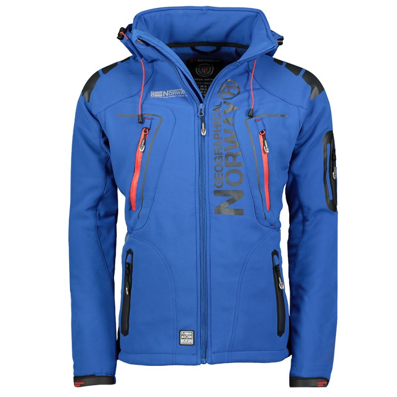Geographical Norway Techno Men - Giacca Cappuccio Softshell Impermeabile Uomo - Giacca Vento Tattica Da Esterno - Escursionismo