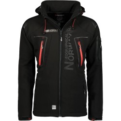 Geographical Norway Techno Men - Giacca Cappuccio Softshell Impermeabile Uomo - Giacca Vento Tattica Da Esterno - Escursionismo