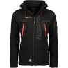 Geographical Norway Techno Men - Giacca Cappuccio Softshell Impermeabile Uomo - Giacca Vento Tattica Da Esterno - Escursionismo