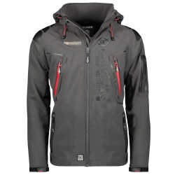 Geographical Norway Techno Men - Giacca Cappuccio Softshell Impermeabile Uomo - Giacca Vento Tattica Da Esterno - Escursionismo