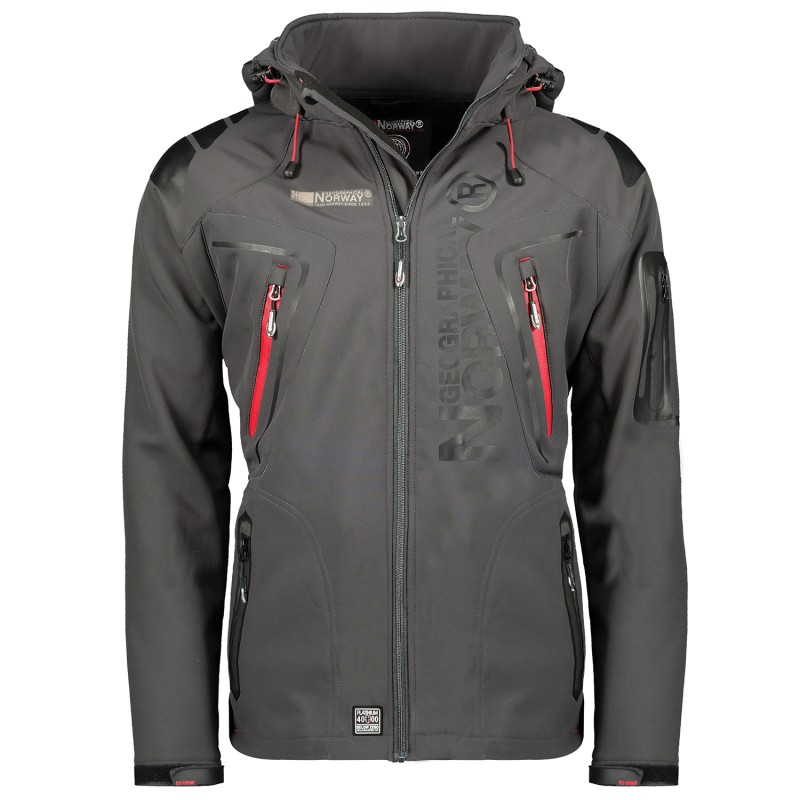Geographical Norway Techno Men - Giacca Cappuccio Softshell Impermeabile Uomo - Giacca Vento Tattica Da Esterno - Escursionismo