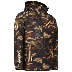 Geographical Norway ROYAUTE MEN - Giacca Softshell Impermeabile Uomo - Giubbotto Cappuccio Traspirante All'aperto - Giacca Inver