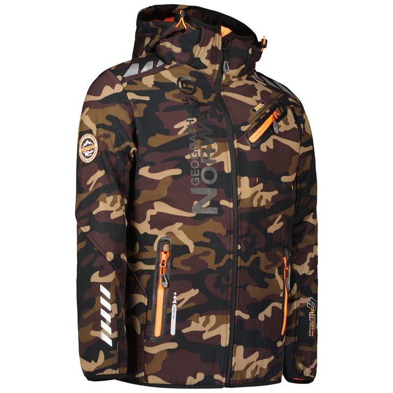 Geographical Norway ROYAUTE MEN - Giacca Softshell Impermeabile Uomo - Giubbotto Cappuccio Traspirante All'aperto - Giacca Inver
