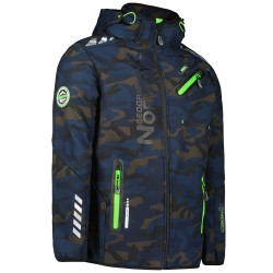 Geographical Norway ROYAUTE MEN - Giacca Softshell Impermeabile Uomo - Giubbotto Cappuccio Traspirante All'aperto - Giacca Inver