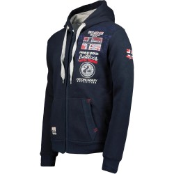 Geographical Norway Felpa Gotham Maglia Maniche Lunghe Uomo Zip Cappuccio WR650H/GN