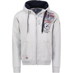 Geographical Norway Felpa Gotham Maglia Maniche Lunghe Uomo Zip Cappuccio WR650H/GN