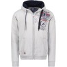 Geographical Norway Felpa Gotham Maglia Maniche Lunghe Uomo Zip Cappuccio WR650H/GN