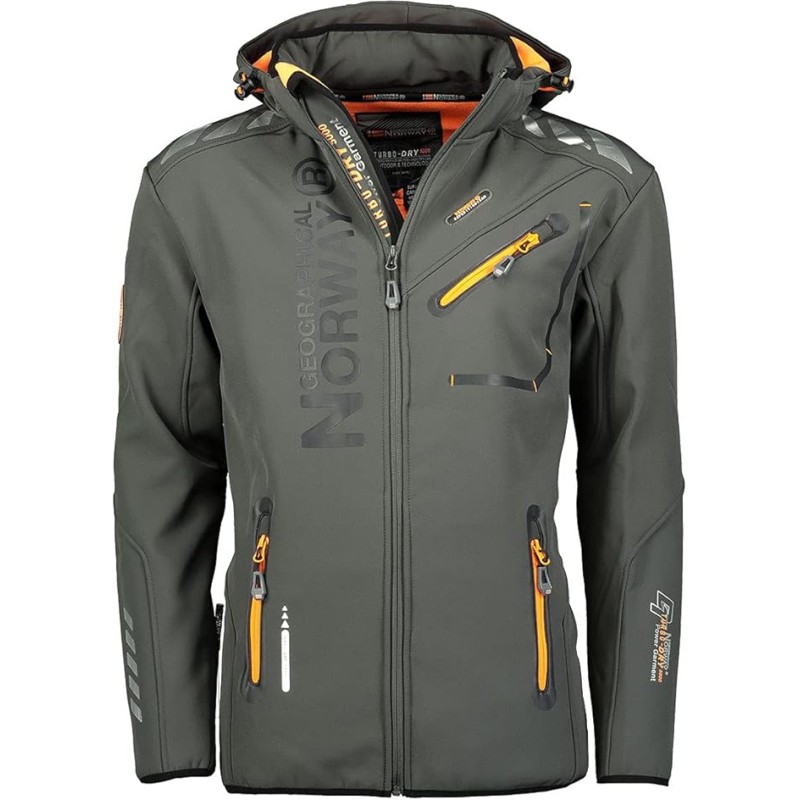 Geographical Norway Giacca Royaute Giubbotto Invernale Uomo 100% Poliestere Grigio Scuro