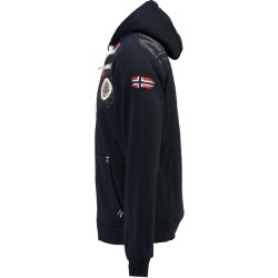 Geographical Norway FESPOTE Men - Felpa con Cappuccio, Tasca a Marsupio da Uomo, con Logo da Uomo, Calda, a Maniche Lunghe, per