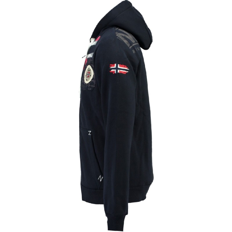 Geographical Norway FESPOTE Men - Felpa con Cappuccio, Tasca a Marsupio da Uomo, con Logo da Uomo, Calda, a Maniche Lunghe, per
