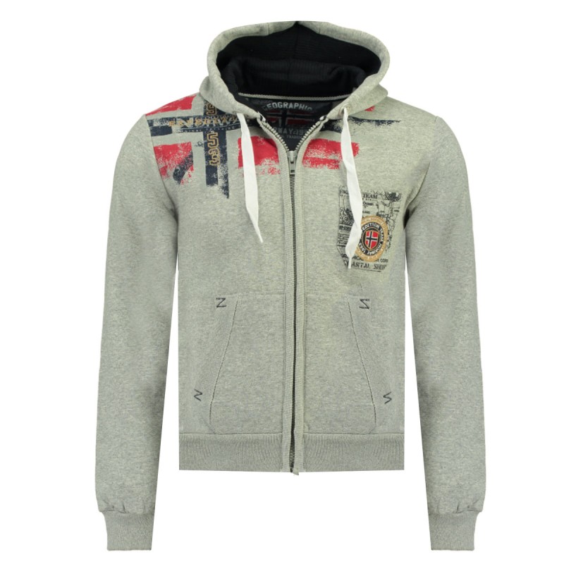 Geographical Norway FESPOTE Men - Felpa con Cappuccio, Tasca a Marsupio da Uomo, con Logo da Uomo, Calda, a Maniche Lunghe, per