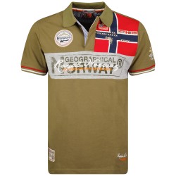 Geographical Norway Kidney Men - Polo da Uomo con Stampa Classica, in Cotone, a Maniche Corte, Casual, con Colletto a Bottone, S