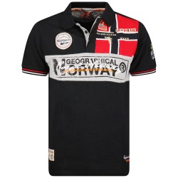 Geographical Norway Kidney Men - Polo da Uomo con Stampa Classica, in Cotone, a Maniche Corte, Casual, con Colletto a Bottone, S