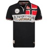 Geographical Norway Kidney Men - Polo da Uomo con Stampa Classica, in Cotone, a Maniche Corte, Casual, con Colletto a Bottone, S