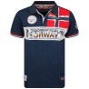 Geographical Norway Kidney Men - Polo da Uomo con Stampa Classica, in Cotone, a Maniche Corte, Casual, con Colletto a Bottone, S