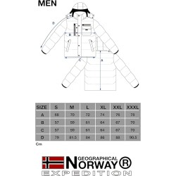 Geographical Norway CITERNIER Men - Piumino caldo trapuntato da uomo - Giacca invernale da uomo - Giacca a vento a maniche lungh