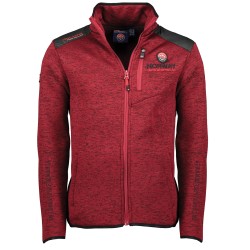 Geographical Norway Giacca in pile da uomo Contrast Shoulder con logo e 2 tasche con zip