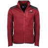 Geographical Norway Giacca in pile da uomo Contrast Shoulder con logo e 2 tasche con zip