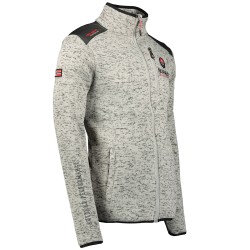 Geographical Norway Giacca in pile da uomo Contrast Shoulder con logo e 2 tasche con zip