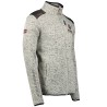 Geographical Norway Giacca in pile da uomo Contrast Shoulder con logo e 2 tasche con zip