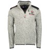 Geographical Norway Giacca in pile da uomo Contrast Shoulder con logo e 2 tasche con zip
