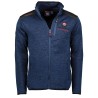 Geographical Norway Giacca in pile da uomo Contrast Shoulder con logo e 2 tasche con zip