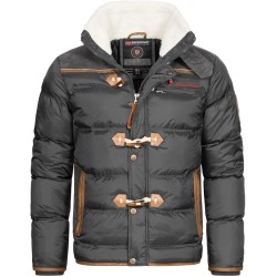 GEO NORWAY Amonai Men - Giacca da uomo invernale foderata di cappotto caldo - Giacca a vento a manica lunga