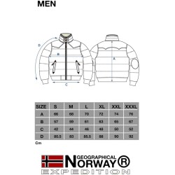 GEO NORWAY Amonai Men - Giacca da uomo invernale foderata di cappotto caldo - Giacca a vento a manica lunga