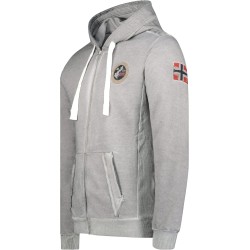 Geographical Norway Gionel Men - Felpa Cappuccio con Tasca A Canguro Uomo - Felpa Pullover Hoody Caldo A Maniche Lunghe - Abito