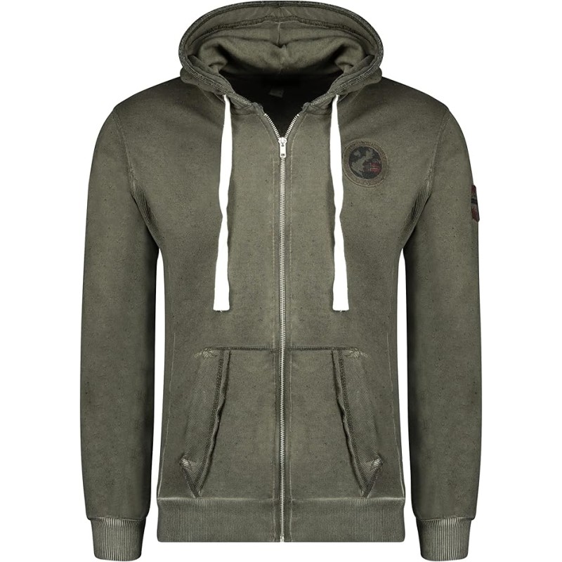 Geographical Norway Gionel Men - Felpa Cappuccio con Tasca A Canguro Uomo - Felpa Pullover Hoody Caldo A Maniche Lunghe - Abito
