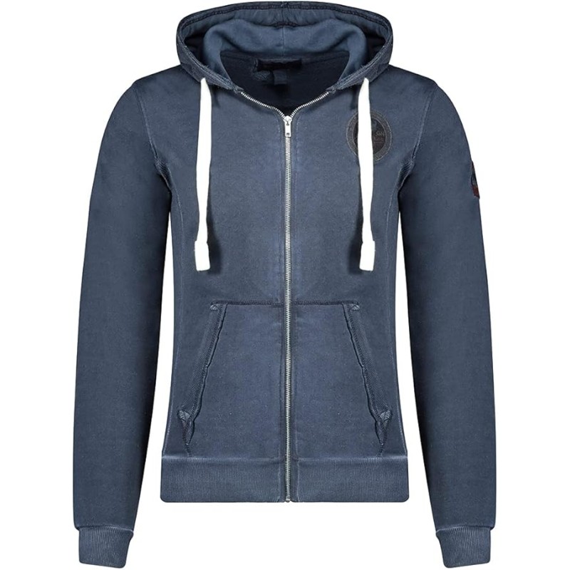 Geographical Norway Gionel Men - Felpa Cappuccio con Tasca A Canguro Uomo - Felpa Pullover Hoody Caldo A Maniche Lunghe - Abito