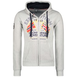 Geographical Norway Flepto Men - Felpa da Uomo con Cappuccio e Tasca a Canguro - Felpe con Logo da Uomo - Felpa con Cappuccio a