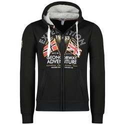 Geographical Norway Flepto Men - Felpa da Uomo con Cappuccio e Tasca a Canguro - Felpe con Logo da Uomo - Felpa con Cappuccio a